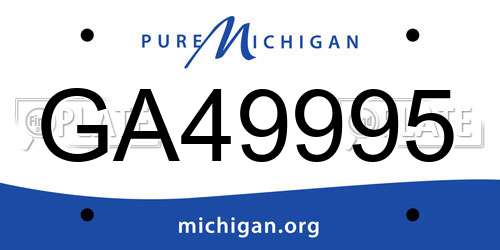 GA49995 Michigan License Plate