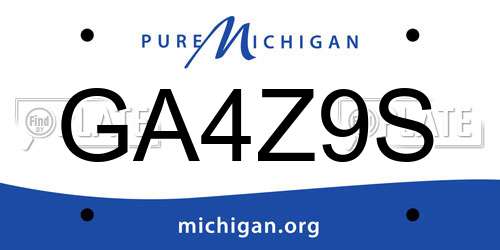 GA4Z9S Michigan License Plate