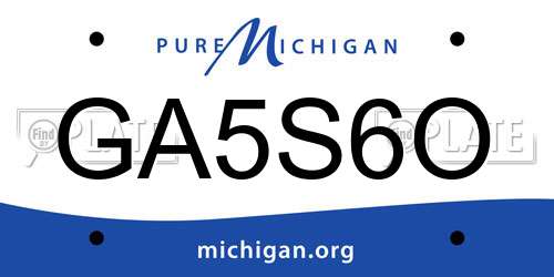 GA5S6O Michigan License Plate