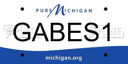 GABES1 Michigan License Plate
