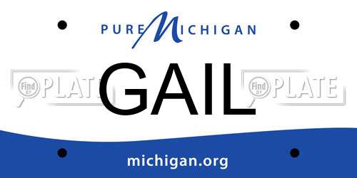 GAIL Michigan License Plate