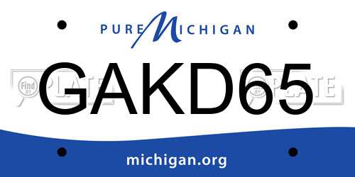 GAKD65 Michigan License Plate