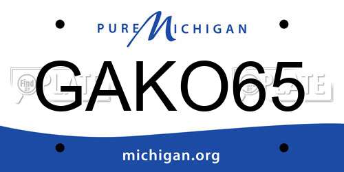 GAKO65 Michigan License Plate