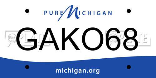 GAKO68 Michigan License Plate