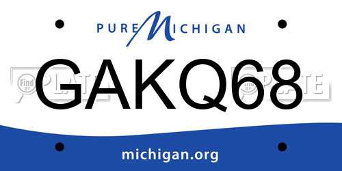 GAKQ68 Michigan License Plate
