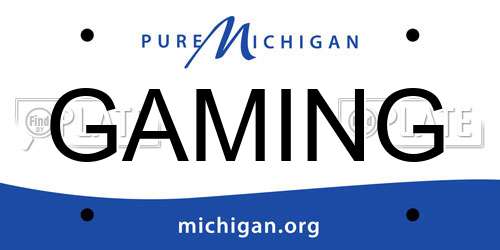 GAMING Michigan License Plate