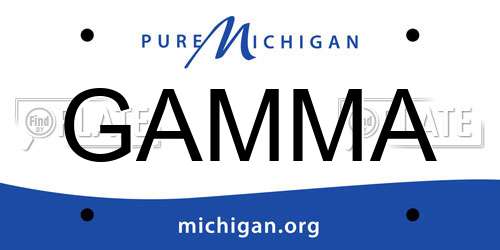 GAMMA Michigan License Plate