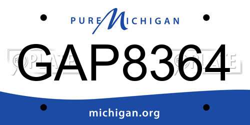 GAP8364 Michigan License Plate