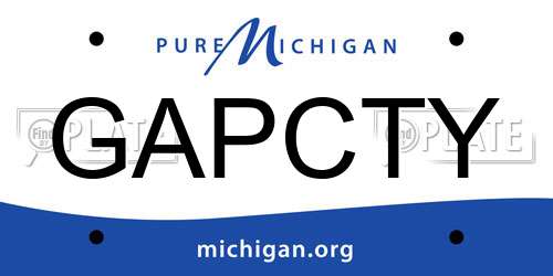 GAPCTY Michigan License Plate