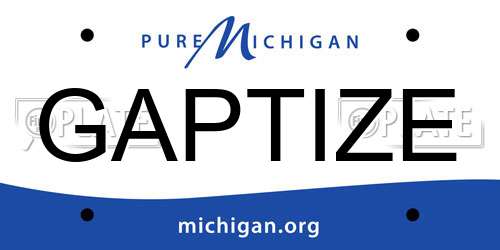 GAPTIZE Michigan License Plate