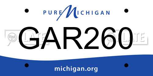 GAR260 Michigan License Plate