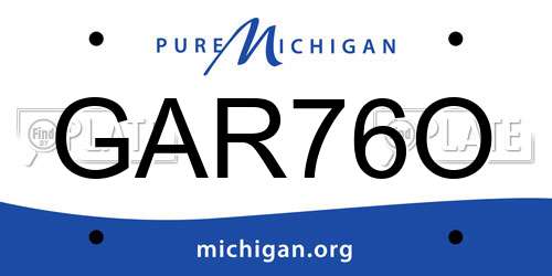 GAR76O Michigan License Plate