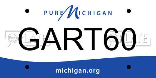 GART60 Michigan License Plate