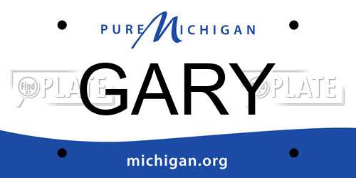 GARY Michigan License Plate