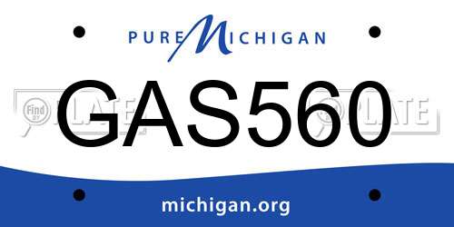 GAS560 Michigan License Plate