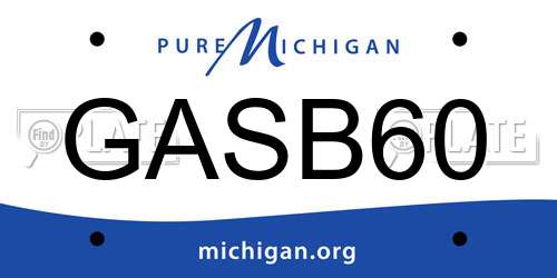 GASB60 Michigan License Plate