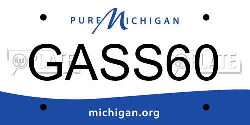 GASS60 Michigan License Plate
