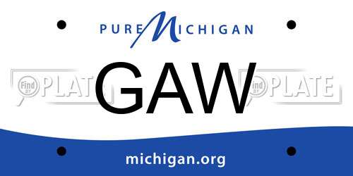 GAW Michigan License Plate