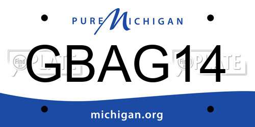 GBAG14 Michigan License Plate