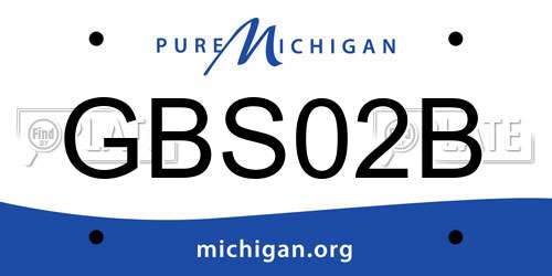 GBS02B Michigan License Plate