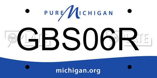 GBS06R Michigan License Plate