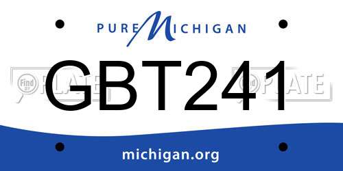 GBT241 Michigan License Plate