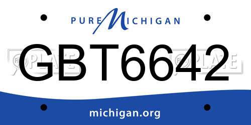 GBT6642 Michigan License Plate
