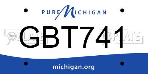 GBT741 Michigan License Plate