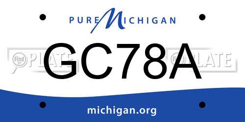 GC78A Michigan License Plate