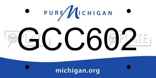 GCC602 Michigan License Plate