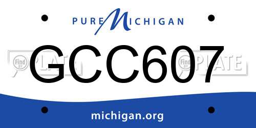 GCC607 Michigan License Plate