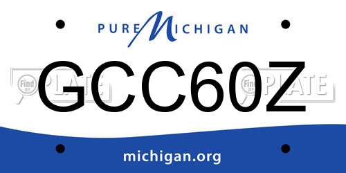 GCC60Z Michigan License Plate