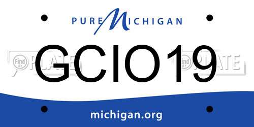 GCIO19 Michigan License Plate