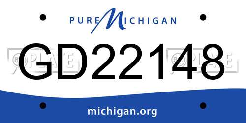 GD22148 Michigan License Plate