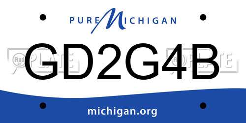 GD2G4B Michigan License Plate