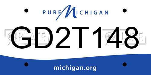 GD2T148 Michigan License Plate