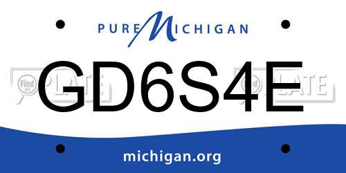 GD6S4E Michigan License Plate