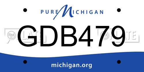 GDB479 Michigan License Plate