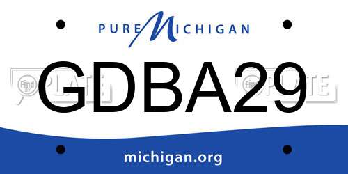 GDBA29 Michigan License Plate
