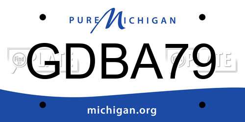 GDBA79 Michigan License Plate