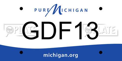 GDF13 Michigan License Plate