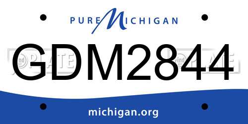 GDM2844 Michigan License Plate