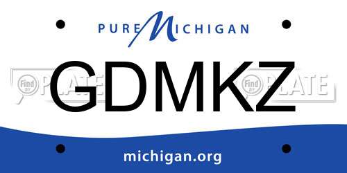 GDMKZ Michigan License Plate