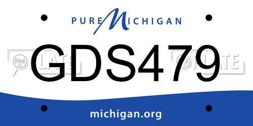 GDS479 Michigan License Plate