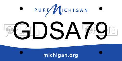 GDSA79 Michigan License Plate