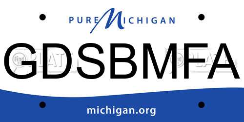 GDSBMFA Michigan License Plate