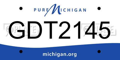 GDT2145 Michigan License Plate