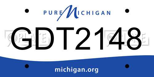 GDT2148 Michigan License Plate
