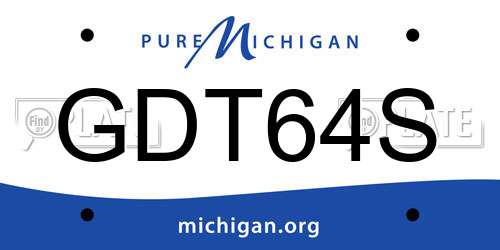 GDT64S Michigan License Plate