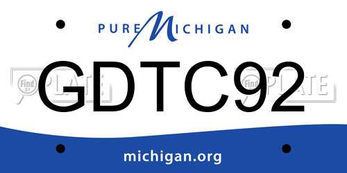 GDTC92 Michigan License Plate